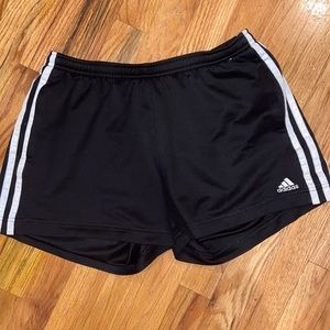 black adidas athletic shorts